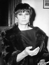 Portrait famous actress Anita Ekberg with short brown hair Ap- 1966 Old Photo