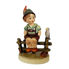 Hummel Goebel #111/1 "Wayside Harmony" Boy On Fence TMK-2 (1950-1959)
