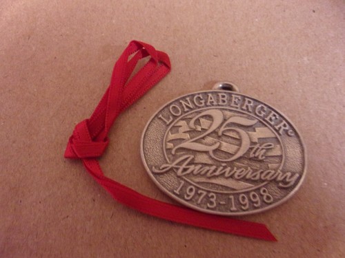 Longaberger 1998 25th Anniversary Pewter BUTTER SPREADER & TIE-ON BASKET TIE - Picture 4 of 6