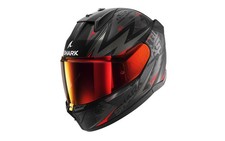 Shark D Skwal 3 Blast-R Casco Integrale (Nero Opaco / Antracite / Rosso) TG: S