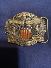US Constitution Commemorative 200th Anniversary 1787-1987 Belt Buckle Limited Ed