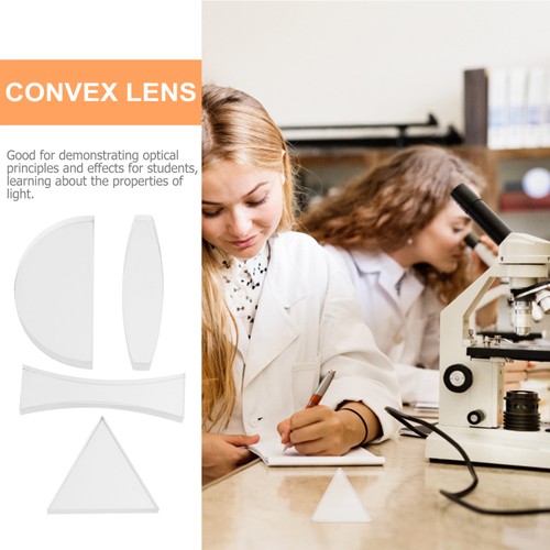 Juego de 5 lentes de trabajo óptica física experimento kit de lentes ópticas - Imagen 4 de 10