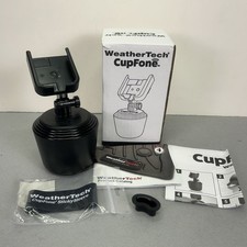 WeatherTech CupFone Car Cup Holder Phone Mount NIB Adjustable Base Black 81CF04