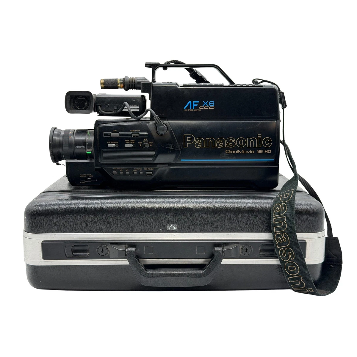 Panasonic OmniMovie VHS AF X6 ビンテージ Panasonic Camcorder AF X6 CCD OmniMovie VHS HQ With Case 1980s Not