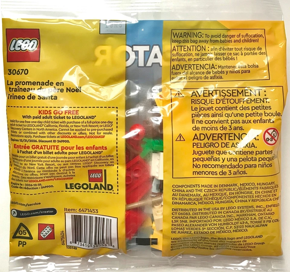 LEGO CREATOR: Santa's Sleigh Ride (30670) - 73 Pieces - NEW & FACTORY SEALED - Image 3 of 4