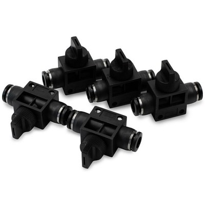 5 Pcs 12mm Hose AD Air Flow Control Ball Valve Push Connect Straight...
