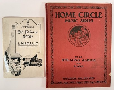 1901 Strauss Album & Old Favorite Songs Piano Sheet Music Lot 2