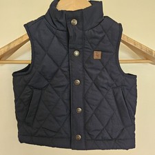 Navy Blue Quilted Puffer Vest Janie and Jack 6-12 6 12 Months Pocket Baby Boy