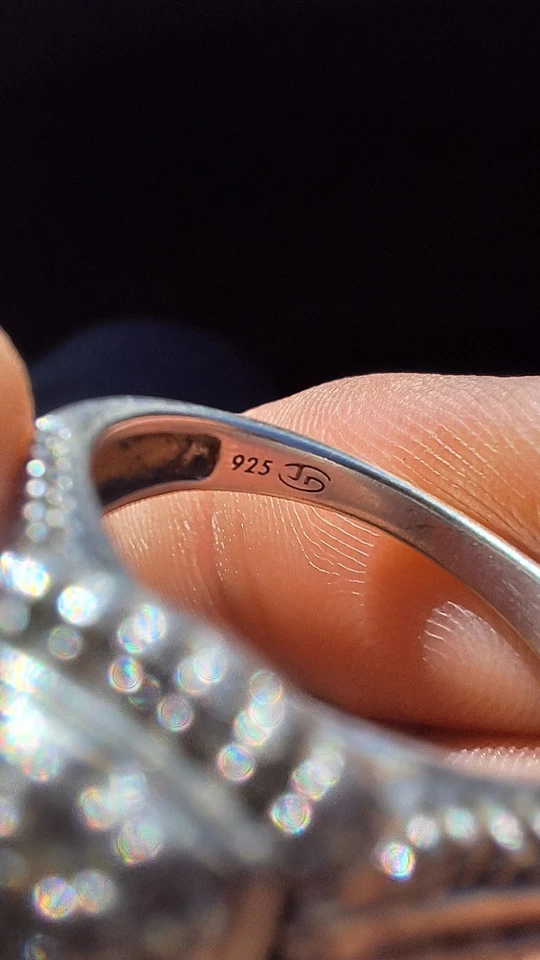 Sterling Silver- 925 LGD Size 7 Engagement Ring JR Fashion Jewelry For Women - Image 2 of 4