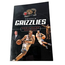 2002-03 Memphis Grizzlies Media Guide Signed Pau Gasol Jason Williams + Ticket