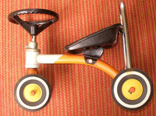 Vintage AMF Junior 4-wheel Tricycle w/ Steering Wheel 18" Long