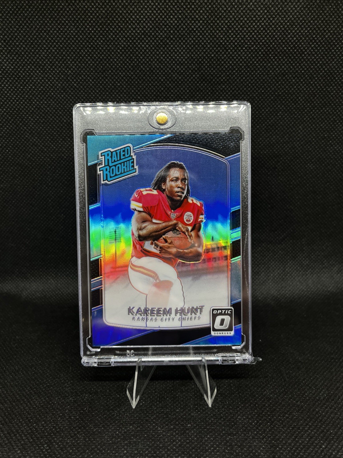 2017 Donruss Optic - Rated Rookie Kareem Hunt #182 Black Prizm /25 (RC)