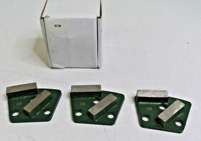 Grinding Shoes Trapezoid Floor Cutting 2 Long Teeth Green 80# 3ct box