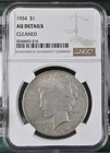 1934 Peace Dollar NGC Certified AU Details