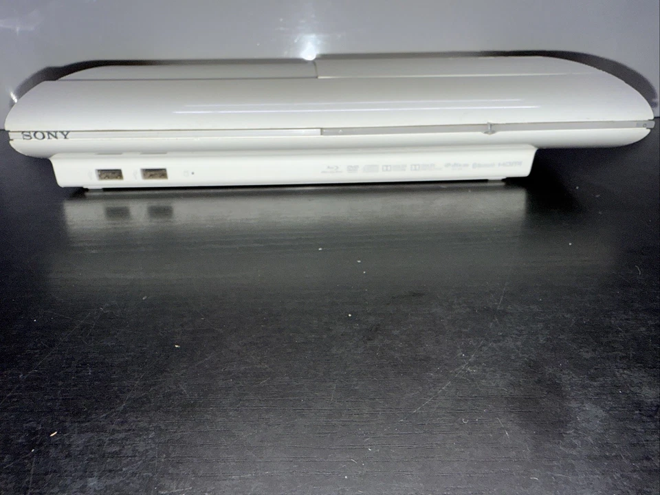 •Flawed•Sony PlayStation 3 PS3 Super Slim Limited Edition White 500GB Console - Image 2 of 4