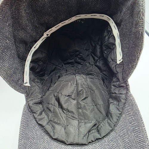 Amicale Pure Camel Hair Mens L/XL Gray Herringbone Cap Hat Outdoors Casual - Picture 7 of 8