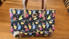 Dooney & Bourke Disney Princesses Medium Tote Handbag Purse Black Multicolor