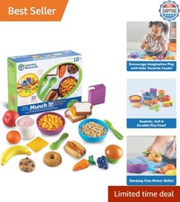 Realistic 20-Piece Toddler Play Food Set - New Sprouts Munch It Collection
