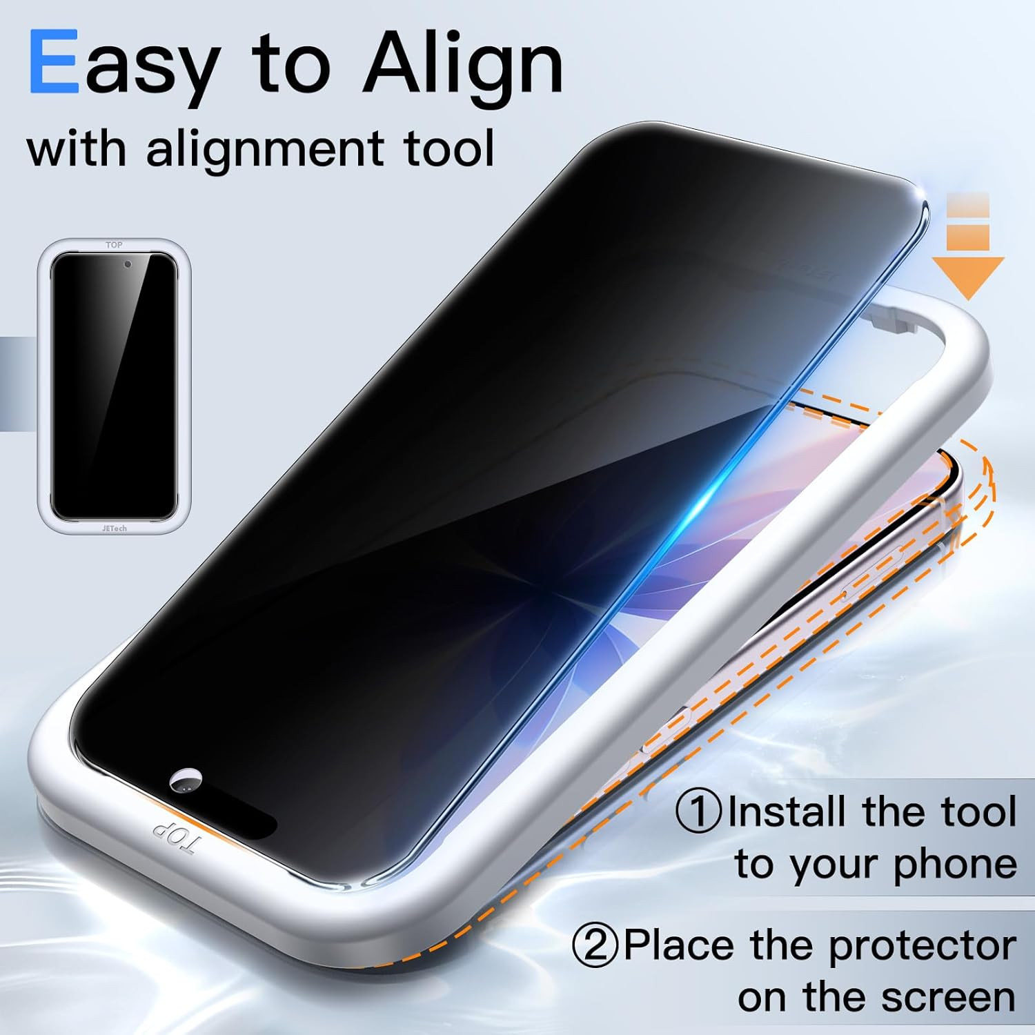 Privacy Screen Protector for Iphone 17 6.3-Inch, Anti-Spy Tempered Glass Film wi