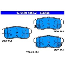 Satz Bremsbeläge Bremsklötze hinten für Mazda RX-8 SE | 24586785