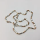 Vintage Necklace Sterling 9K Gold Beads Men's Women's Minimalist Modernist Gift