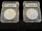 🇺🇸 2 - 2023 ICG MS69+  AMERICAN SILVER EAGLES. LOT of 2. Beautiful ASE. 🇺🇸