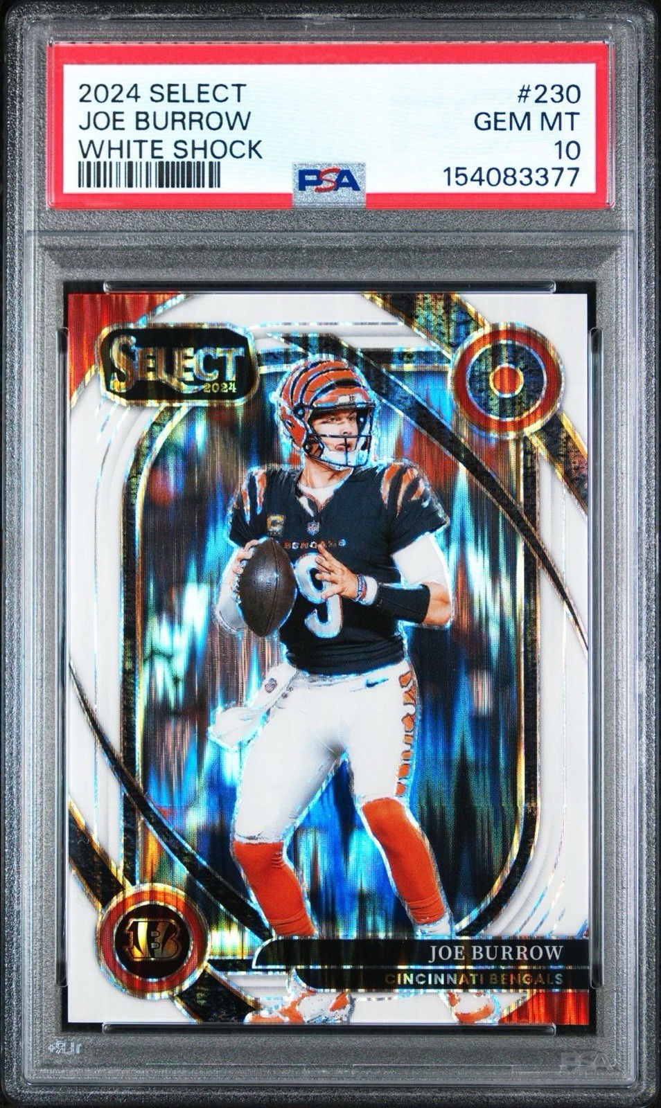 2024 PANINI SELECT PSA 10 WHITE SHOCK JOE BURROW /199