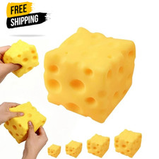 Squeeze Cheese Block Large Squishy Sensory Fidget Stress Relief Toy