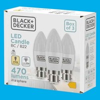 3X 4,2W LED Kerzenlampe Warmweiß 2700K B22 Bajonett BC Leuchtmittel