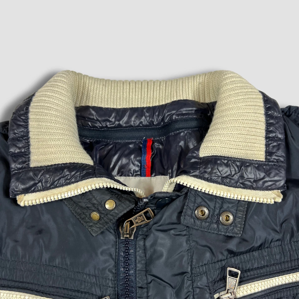 Moncler Blum Quilted Down Jacket Navy Size 4 Men’s Authentic Puffer Coat - Image 4 of 4