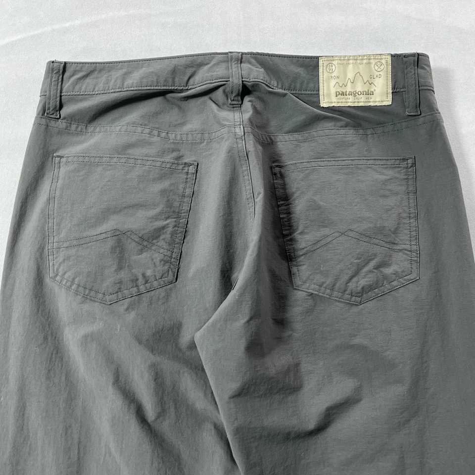 Pantalones Patagonia Para Hombre 33x32 Gris Skyline Traveler Delgados Nylon 5 Bolsillos STY55625 Foto 3 de 4