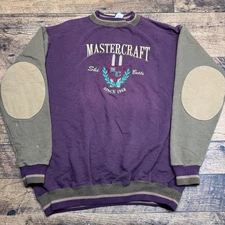 MasterCraft Ski Boats Embroidered Sweatshirt Purple Green Mens Vintage