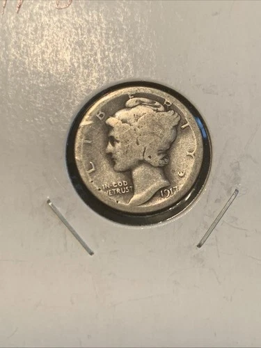 1917 D Mercury Dime Good/VG : Lower Mintage - .90 Silver Nice Coin