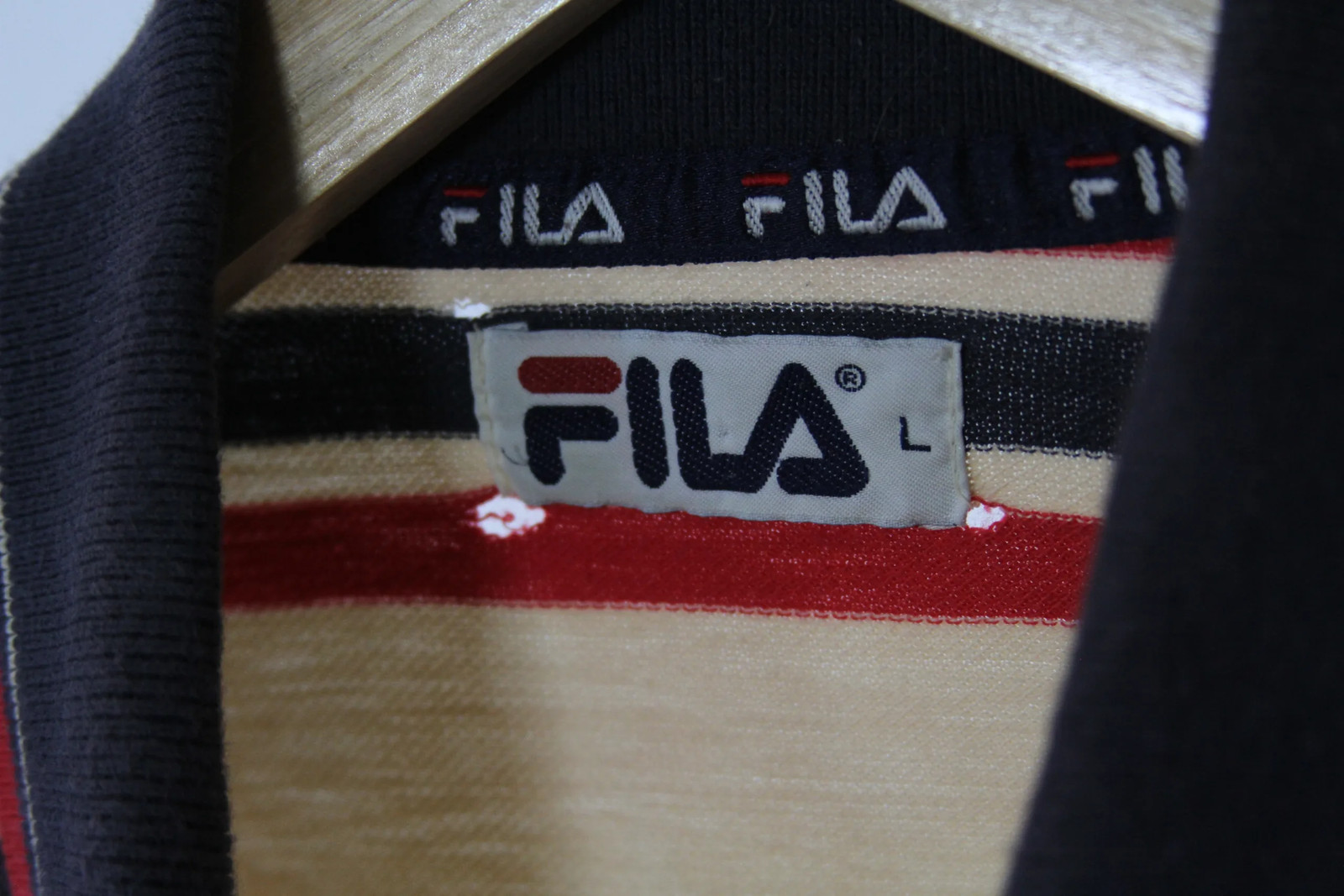 Polo a maniche corte Fila a righe retrò multicolore L