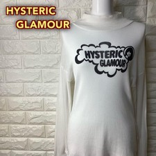 Hysteric Glamour Flighty Girl White Long Sleeve T-Shirt Free Size Vintage