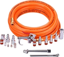 Air Compressor Kit 3/8 Inch X 25 FT Hose 17 Pieces Air Tool Accessories Durable