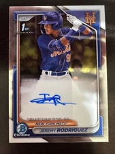 Jeremy Rodriguez 2024 1st Bowman Chrome #CPA-JRZ AUTO Prospect Mets RC