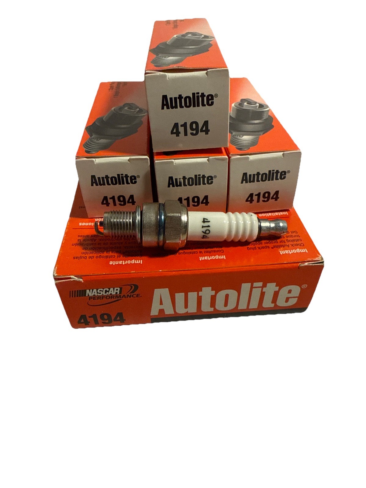 SHIPSN24HRS-AUTOLITE SPARK PLUG 1 Pack Of 4-4194 COPPER