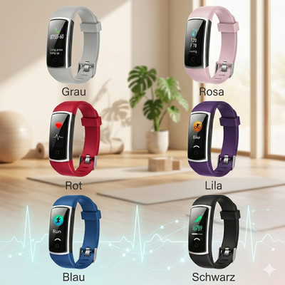 Colours Fitness Tracker with Heart Rate Monitor & Pedometer Smartwatch NEW & Original Packaging