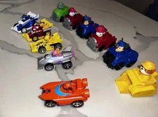 Lot of 11 Paw Patrol Nickelodeon Die-Cast Squad Vehicles – Various Characters