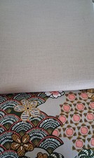 Restepaket uni Leinen sand 100 x 135 + Viscose 180 x 140 cm