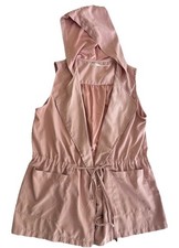 POETRY Women s Pink Long Hooded Vest Sleevele...