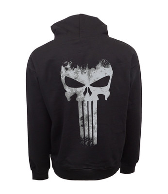 MARVEL THE PUNISHER MENS LARGE LOGO GRAPHIC HOODIE