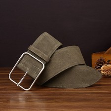 Women 5.7cm Wide Waist Belt Retro Suede Waistband Single Prong Buckle Belt