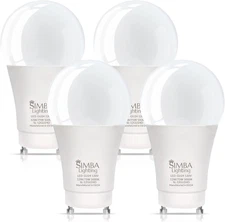 LED GU24 A19 Light Bulb 12W 75W to 100W Replacement (4 Pack) 120V 2 Prong Twist