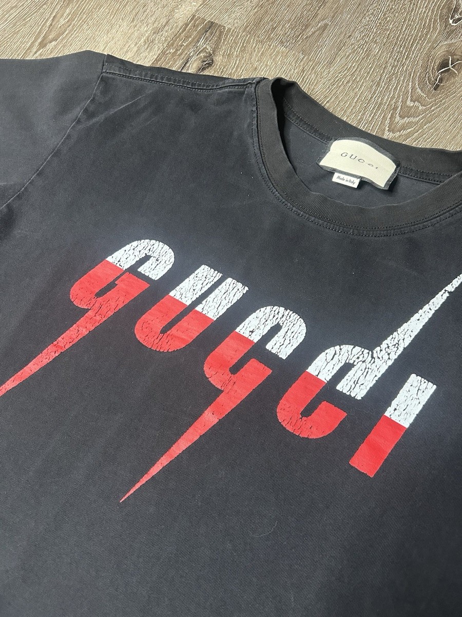 Gucci Cotton Tee Shirt with Blade Print black sz M View 2