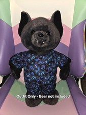 OUTFIT ONLY Build A Bear Bat PJs Voodoo Goth Halloween Kawaii Sleeper PJs