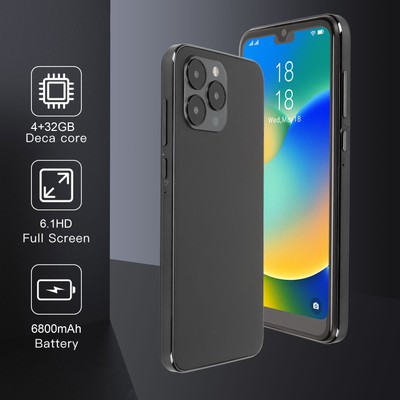 I14 Pro Max Phone 6.1in For Andr-oid 11 Unlocked Cell Phone 4GB 32GB 6800mAh CB