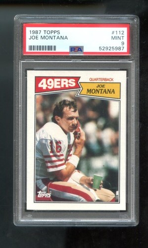 1987 Topps #112 Joe Montana PSA 9 Graded Football Card San Francisco 49ers NFL