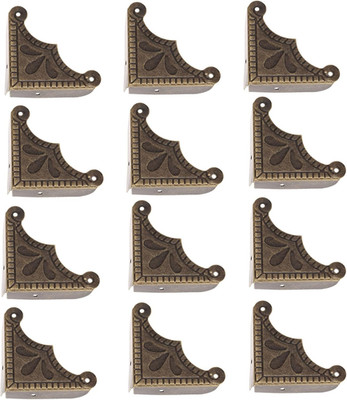 12PCS Antique Bronze Box Corner Protectors Decorative Metal Brackets Guards